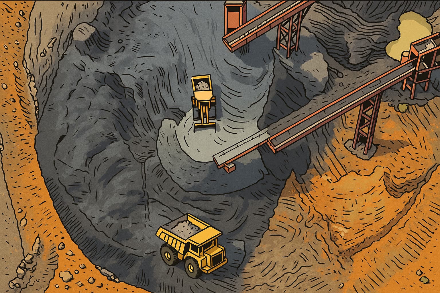 Mining site operations