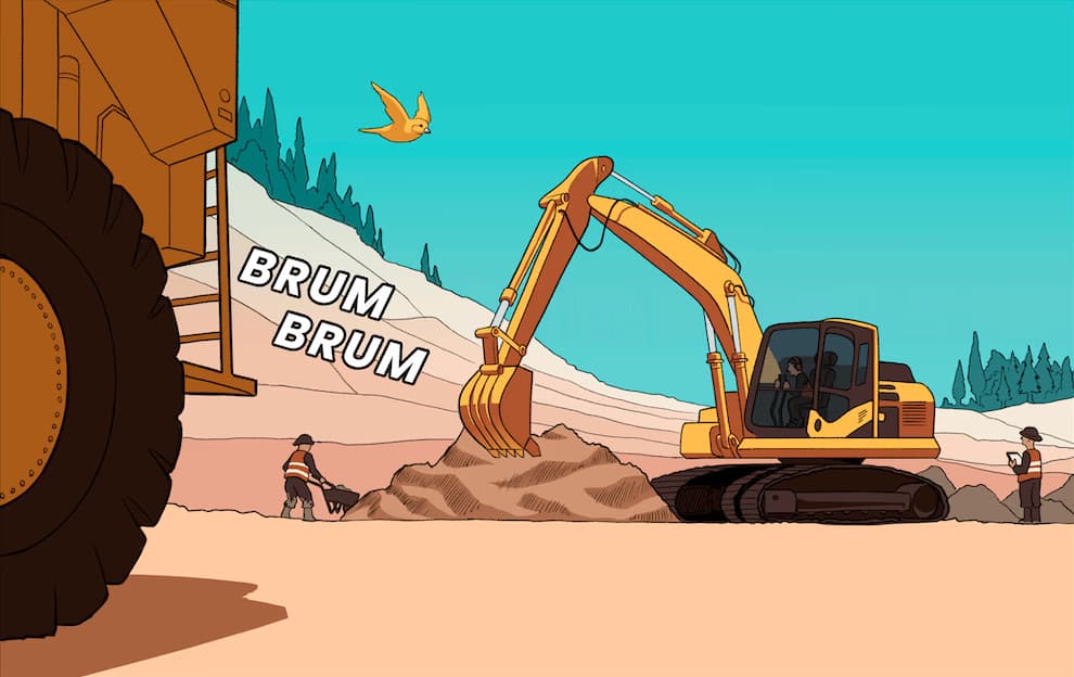 Workers operating safely